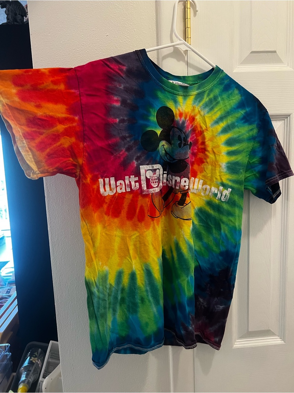 Disney Tie-Dye Mickey Mouse Tee - Red, Yellow, Green, Blue, Purple